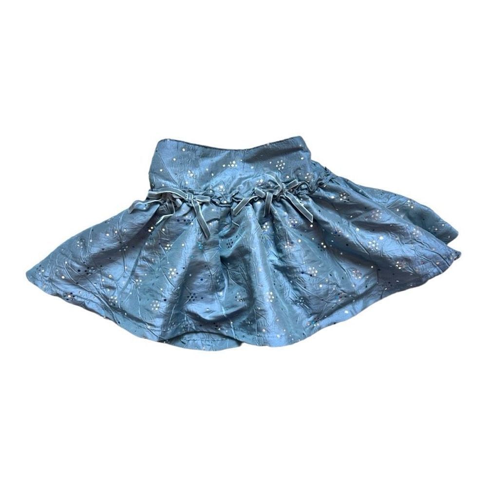 Baby Girls Vintage The Childrens Place Silver Metallic Bling Skirt - Sz 12 mo